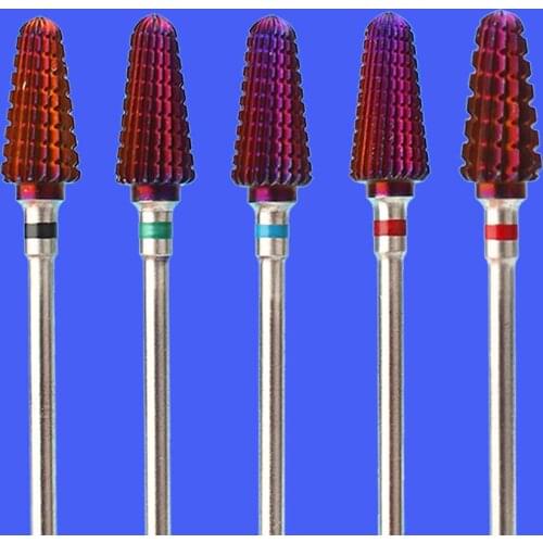 Tungsten Carbide Nail Drill Bit Nail Milling Cutters Grinding Head for Electric Manicure Pedicure Polishing Accessories