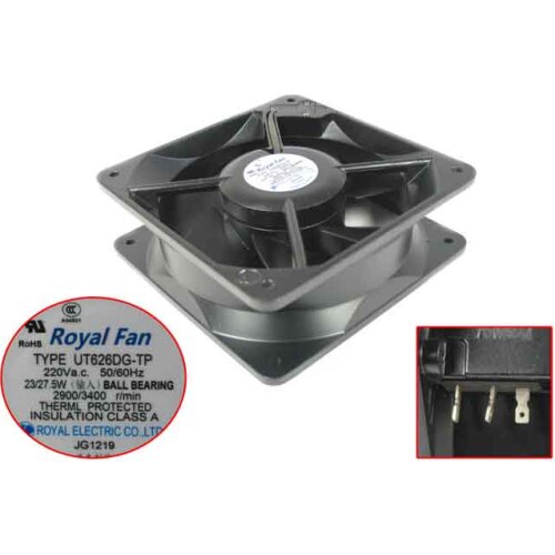 Royal Fan UT626DG-TP Server Cooling Fan AC 220V 23/27.5W 160x160x65mm