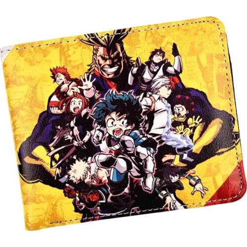 Comics MY Hero Academia Wallet With Zip Coin Pocket Purse