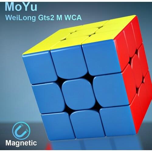 Moyu Weilong GTS2 M WCA 3x3x3 Magnetic Magic Speed Cube Stickerless Professtional Magnets Puzzle Cube weilong GTS2M WCA