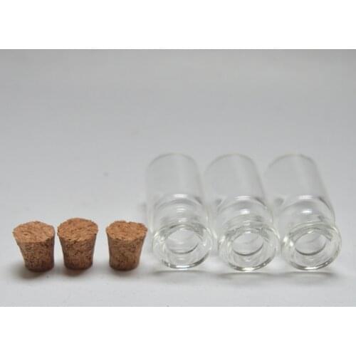 Fashion 2ml Small Cute Mini Wishing Glass Bottles Cork Clear Vials Jars 14*30mm Containers Free Shipping