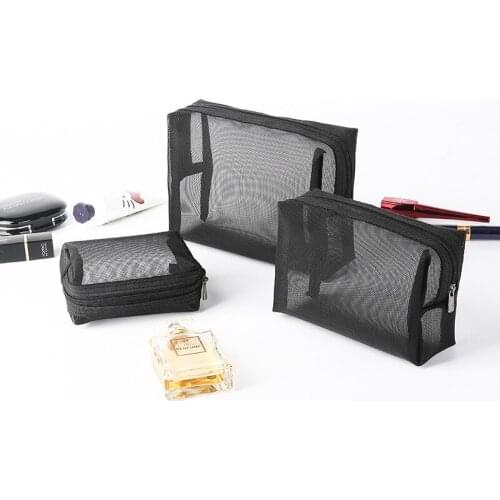 3Piece Set Women Transparent Cosmetic Bag Travel Function Makeup Case Zipper Make Up Organizer Storage Pouch Toiletry Wash Bag