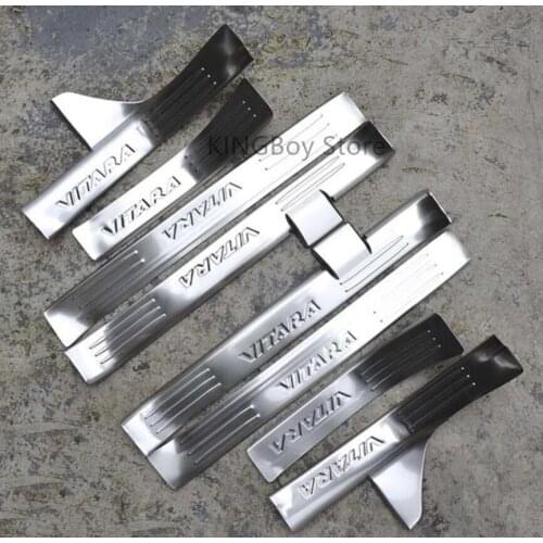 Stainless steel Internal external door sill Scuff Plate Welcome Pedal For Suzuki Vitara 2015-2018 Car accessories