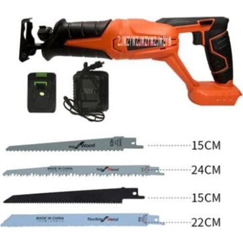 New Hot 20V Lithium Rechargeable 26MM Reciprocating Saw 9606 Household Portable Electric Saws Outdoor Cutting Saws 0-3000R/MIN