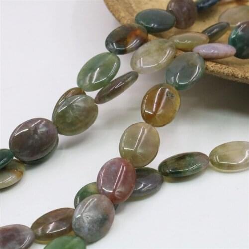 New Natural Indian Stone Agats Beads 13x18mm Oval Fashion Diy Jewelry Hot Sale Loose Beads New Free Shipping 15inch B330