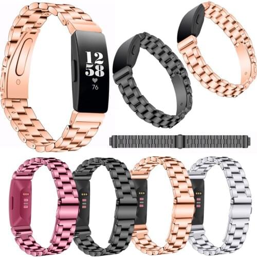 New fashion watch Accessories For Fitbit Inspire HR Band Replacement Stainless Steel Strap Bracelet Belt for Fitbit Inspire lady