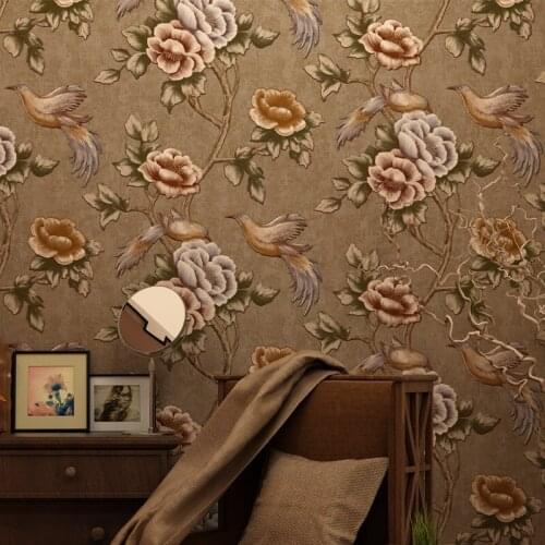 Beibehang Simple flowers non woven papel de parede 3D wall paper flooring-paper TV background wall wallpaper bedroom living room