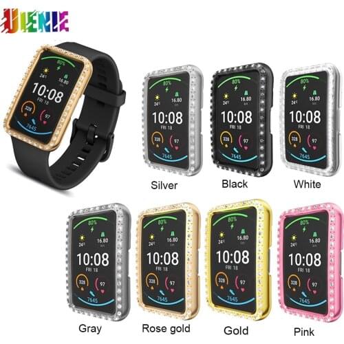 Single Row Diamond Protective Case PC Material Case For Huawei watch Fit watch Frame For Huawei watch Protective Shell Cover