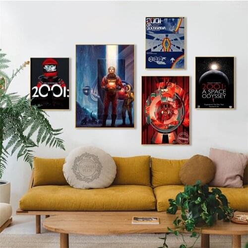 2001 A Space Odyssey Movie Poster Classic Film Posters and Prints Wall Art Picture Canvas Painting for Living Room Home Decor