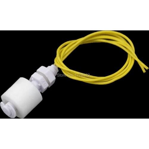 PP 44mm Body Length Yellow Wire Single Float Ball Water Level Switch Sensor Switch
