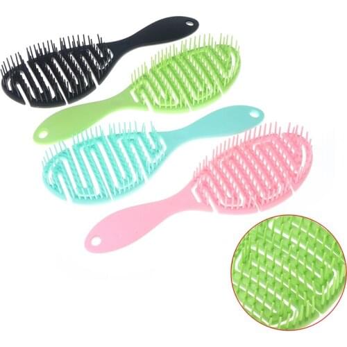 Professional Dry Wet Hair Brush Massage Comb Can Be Used On Wet Hair Curling Comb Fluffy Shape Curved Comb