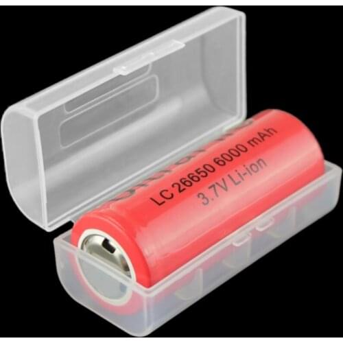 Transparent Plastic Case Holder Container Battery Storage Box For 1X 26650 Battery-34#/CC