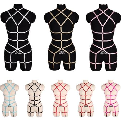 Adjustable Women Harness Bra Erotic Garters Suspenders Lingerie Sword Belt Elastic Goth Dance Party Club Wear Sexy Lingerie Set