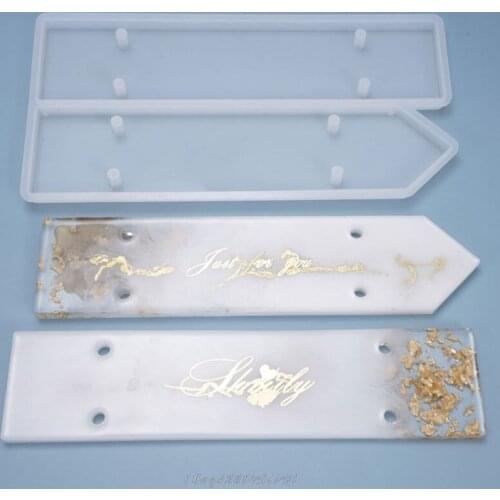 Silicone Mould Resin Crystal Epoxy Door Number Plate Mold Indicator Signs Welcomes Hanging Tags Doorplate Casting Au17 20