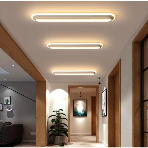 Modern led ceiling light Aluminum AC85-265V lighting living room lights for bedroom black white home Acrylic ceiling lamp