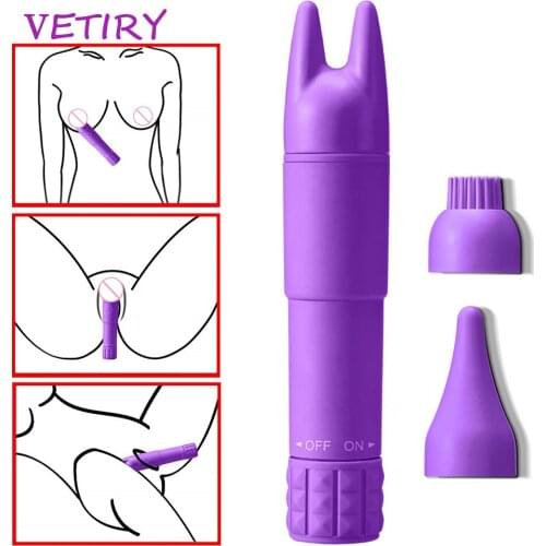 VETIRY 3 Head Dildo Vibrators AV Stick G-spot Clit Stimulator Intimate Toys for Women Nipple Vibrator Masturbator Sex Toys