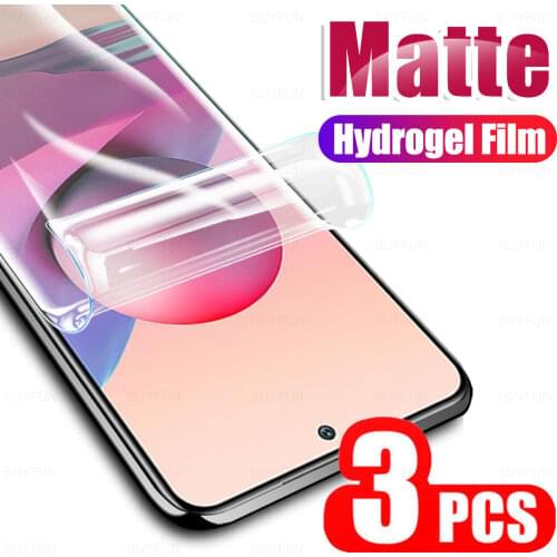 3PCS Safety Film For Redmi Note 10 Pro Max Matte Hydrogel Film For Xiaomi Redmy Note 10Pro Note10 10s Soft Frost Film Not Glass