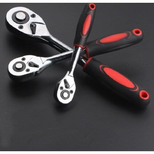 1/4" 3/8" 1/2" Drive Swivel Ratchet Wrench Steel High Torque Ratchet Wrench Socket 24 Teeth Quick Release Wide Used Hand Tools