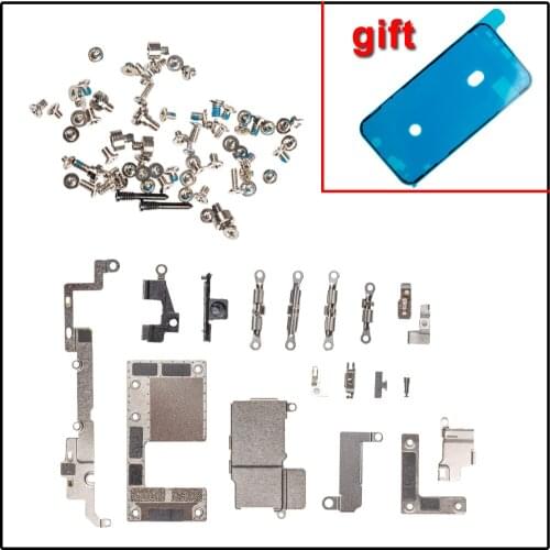 One set Full Inside Small Metal Holder Bracket Shield Plate Set Kit Repair Parts +Full Screws + Waterproof For iPhone 11 Pro Max