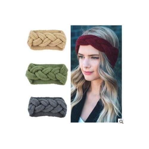 40pcs/lot DIY Multi Simple Woolen Hemp Flowers Braids Headband Hand Knitting Hair Styling Tools Hair Accessories HA730