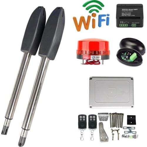 400KG Double Leaf WIFI Remote Control Electric Swing Gate Opener Motor Kit Courtyard Garage Automatic Swing Door Drive Actuator