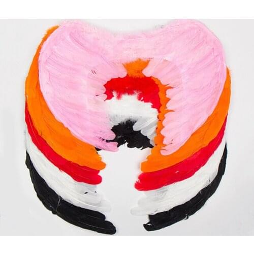 50pcs Adults Kids Feather Fairy Angel Wings Hen Night Party Fancy Dress Costume Party Decoration (no have Orange)