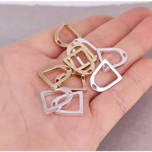50 pcs two color Horseshoe Toggle pendant charms for women jewelry