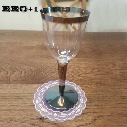 6/12/18pcs 240ml Disposable Beverage Wine Cup Plastic Wedding Party Tumbler Beer Juice Cocktail Whiskey Drinking Cups Birthday