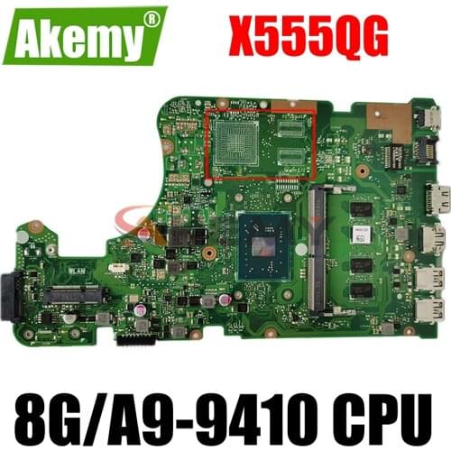 90NB0D20-R00030 For Asus X555QG X555Q X555B X555BP K555B A555B X555QA X555BA Mainboard Motherboard 8G/A9-9410