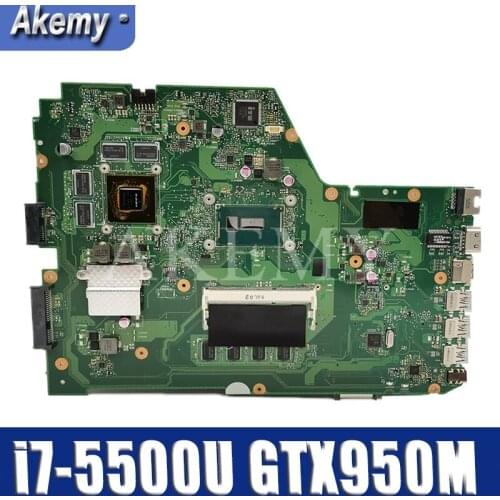 Akemy X751LX motherboard GTX950M VGA For Asus X751LX X751LK CPU/i7-5500 4GB/Memory laptop motherboard work original mainboard