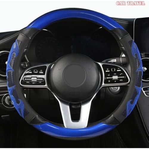 CAR TRAVEL Microfiber Leather Car Steering Wheel Cover For Kia Ceed Rio 3 4 Sportage Sorento Cerato Optima Picanto KX K
