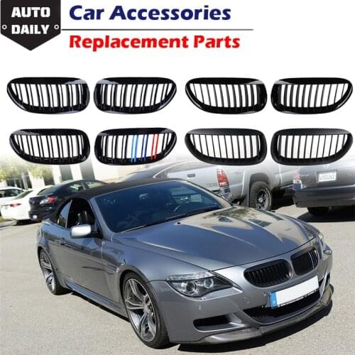 Car Front Bumper Kidney Grille Racing Grill Fit For BMW 6 Series E63 E64 M6 2004 - 2010 ABS Modified Part Car Accessories