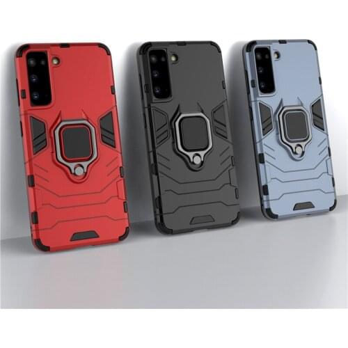 For Samsung galaxy S21 Case Shockproof Armor Finger Ring Bracket Case For Galaxy S21 Ultra Cover For Samsung Galaxy S21 Plus S21