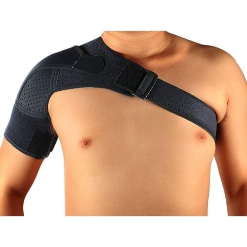 Breathable Shoulder Pad Brace Adjustable Shoulder Stability Support Brace for Torn Rotator Cuff Support Tendonitis Dislocation