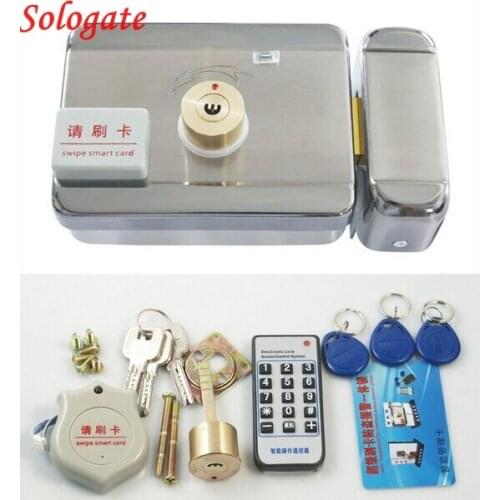 Electric Lock anti-theft alarm one super card ID card lock mute lock integrated lock