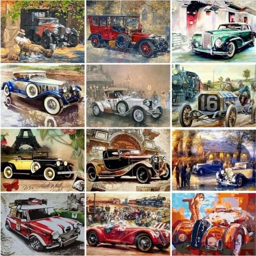 EverShine Car 5D Diamond Painting Full Drill Square Diamond Embroidery Landscape Cross Stitch Bead Picture Kits Handwork Gift