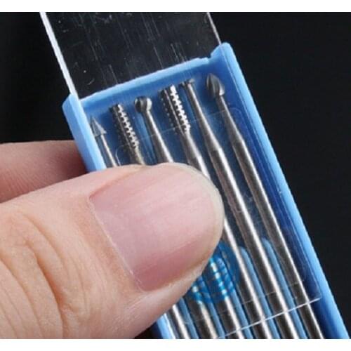 New 6pc/set 2.35mm HSS Rotary milling cutter Wood router bit for Rotary Tool Wood Working