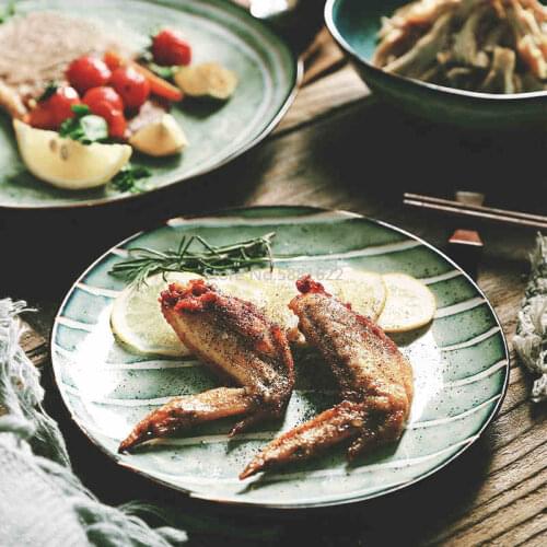 European Style Ceramic Irregular Western Fish Steaks Dishes Dinner Bowl Home Soup Noodle Salad Bowl Tableware