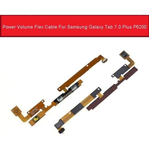 ON/OFF Power Volume Button Flex Cable For Samsung Galaxy Tab 7.0 Plus P6200 GT-P6200 Power Volume Control Key Side Replacement