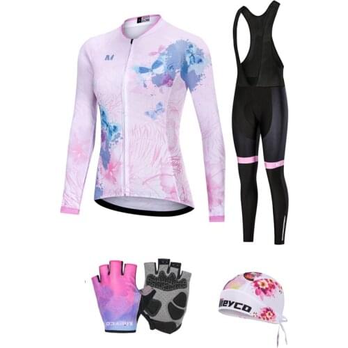 Autumn Spring Long Sleeve Women Cycling Clothing Sets Maillot Ciclismo Hombre Bike Riding Suit Breathable Bicycle MTB Sportswear