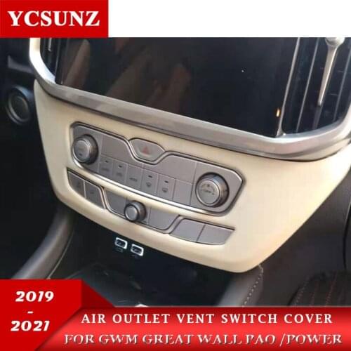 ABS Carbon Fiber Air Outlet Vent Switch Cover Car Accessories For GWM Great Wall Pao Great Wall Power 2019 2020 2021