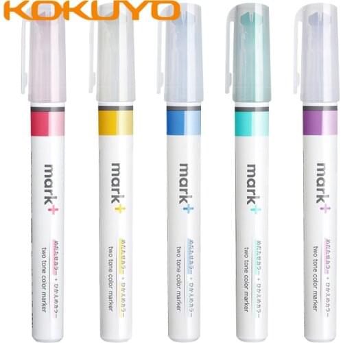 5Pcs/KOKUYO Marker PM-MT100 Light Color Highlighter Beetle One Head Double Line