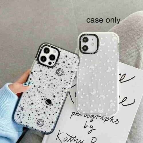 Cute Space Airship Moon Star Pattern Phone Case For iPhone 12 Series Tpu Phone Shell For iPhone 12 Pro Max For iPhone 12 Mini