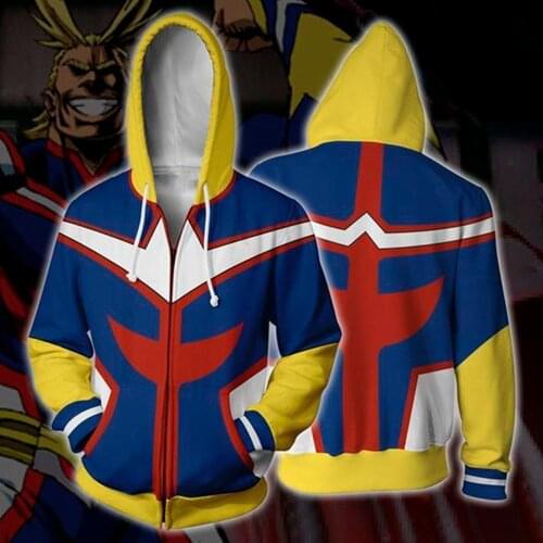 My Hero Academia Hoodie Izuku Midoriya Shoto Todoroki Boku No Hero Academia Cosplay Costume Sweatshirt All Might Zipper Jacket