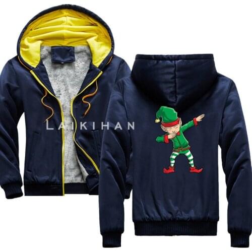 Elf T Shirt Christmas Funny X-mas Elves Warm Fleece Hoodies Men Sweatshirts 2020 winter Hip Hop Streetwear Hoody Mans Clothing