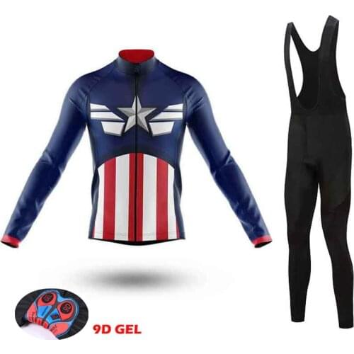 SPTGRVO 2020 Men Pro Team Long Sleeve Cycling Jersey Set Bib Pants Suit Ropa Ciclismo Bicycle Clothing MTB Bike Jersey Uniform
