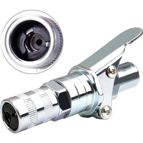 Grease Gun Adapter Hose Kit Gun Lock Grease Coupler Quick Release Lock On Coupling End 1/8” NPT SAE & Metric Zerk Fitting