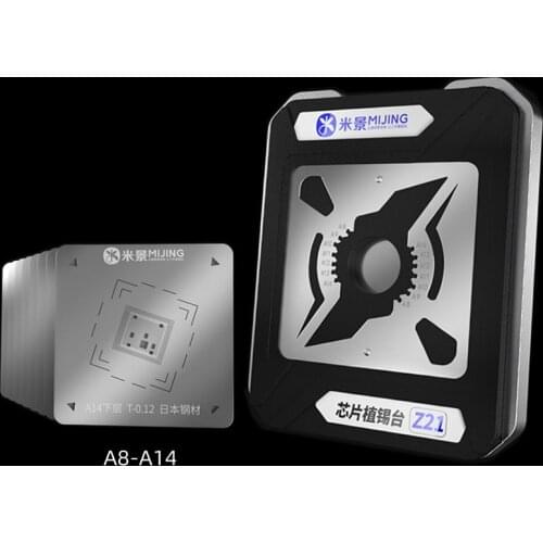 BGA Reballing Stencil Kit for iPhone 6G/6S/7G/8G/X/XS/XSMAX/11/11PROMAX/A8/A9/A10/A11/A12/A13/A14 CPU Soldering rework tool