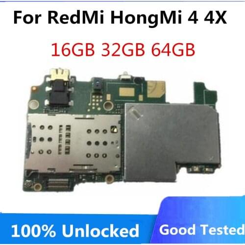 Original Unlocked MainBoard For Xiaomi Redmi Note 4 / 4X note 4 16GB 32GB 64GB MotherBoard With Full Chips Logic Board