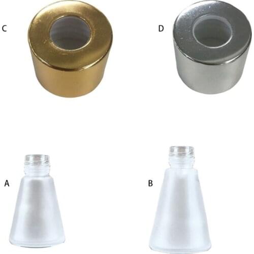 Clear Glass Aroma Diffuser Empty Bottles Scrub Cone Containers for essential Oils DIY Replacement Reed Jars Wedding Party Decor